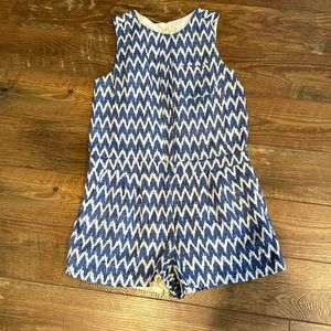 J Crew size 12 Romper Zig Zag Print